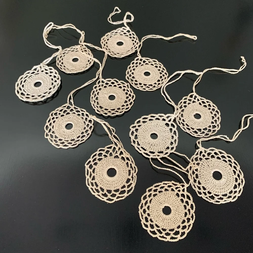 Vintage Shade Pulls Handmade Crocheted Set of 11